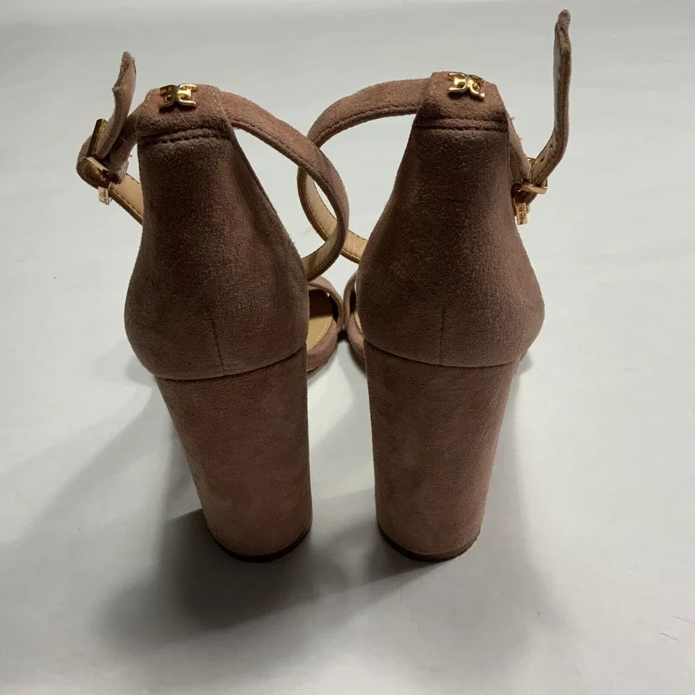 Sam Edelman woman’s Sz 8M Blush Pink Ankle Strap Open Tow Block Heel Sandal - Picture 4 of 8